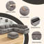 Canapé modulaire en chenille gris avec accoudoirs l 102,36 po-503870054