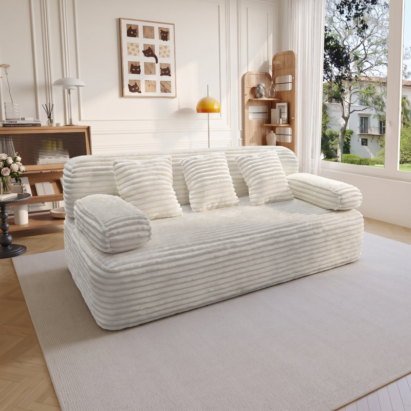 Canapé-lit Boneless Frameless 2-en-1 convertible, Beige