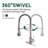 Single Handle Pull Down Kitchen Faucet with Touchless Sensor and Deck Plate-98664180