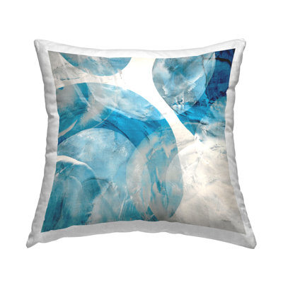 Coussin décoratif à formes rondes bleues par Jeff Iorillo