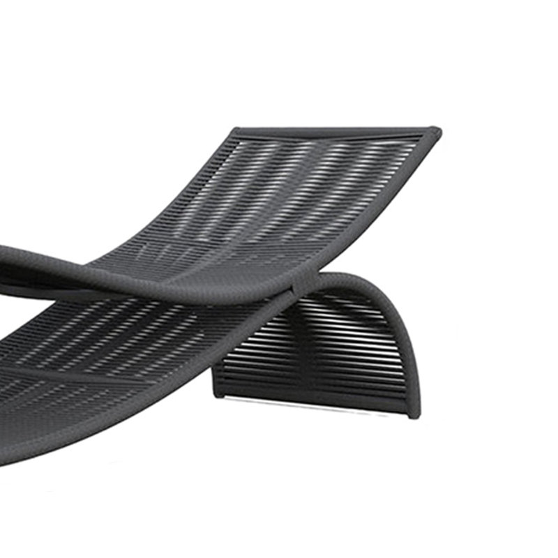 Chaise longue d'extérieur Creative, Gris foncé