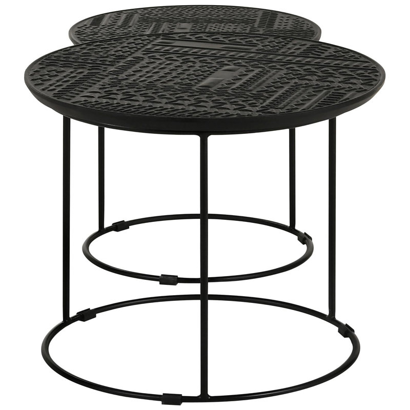 Ensemble de 2 tables gigognes