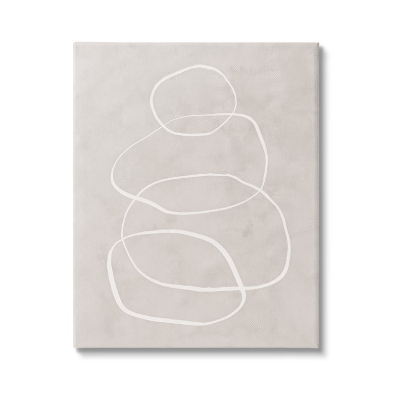 Rock Balance, dessin au trait, rétro, Plaque murale, H 30 po x l 40 po