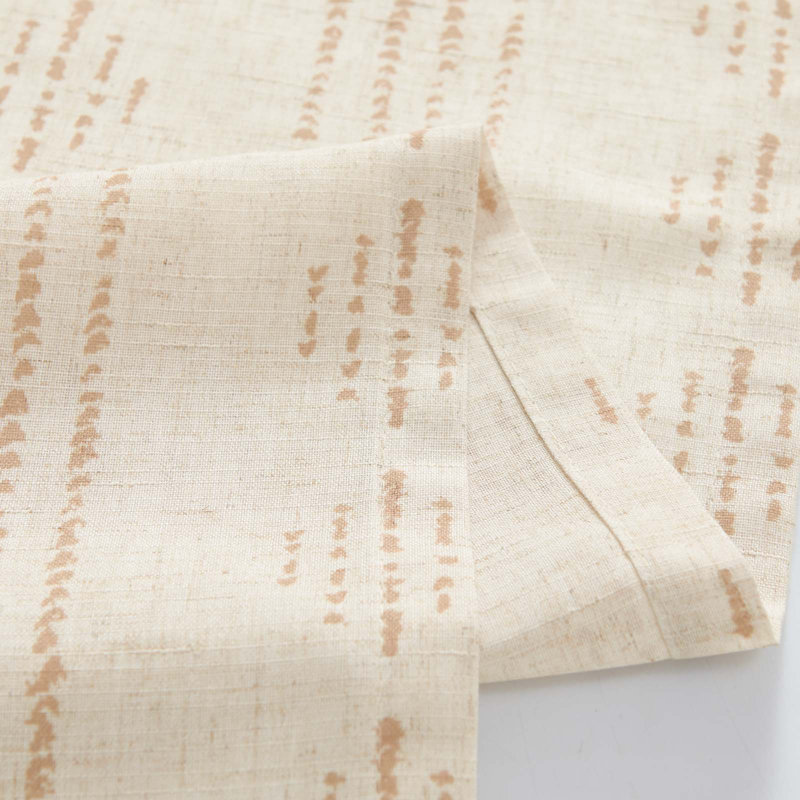Paire de rideaux semi-transparents avec passe-tringle Amadas, L 52 po x L 96 po, Lin brun clair