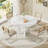 47 Inch Farmhouse Round Dining Kitchen Table Set for 4-440676440-440676437-442027639
