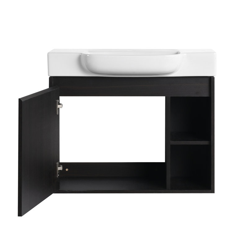 Meuble-lavabo flottant 28 "Slimbay (RTA), Noir, 28"