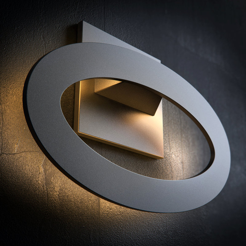 Castanon Aluminum LED Armed Sconce, Satin Aluminum