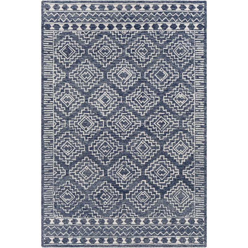 Ammann Hand Tufted Wool Geometric Indoor Rug, Rectangle 6' x 9'