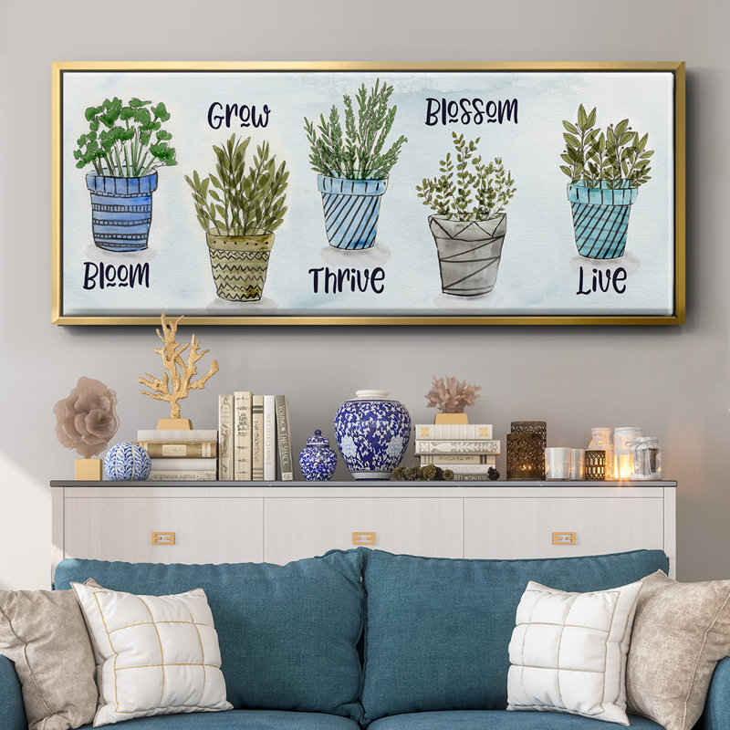 Inspirations en pot - Toile encadrée, H 20 po x l 50 po