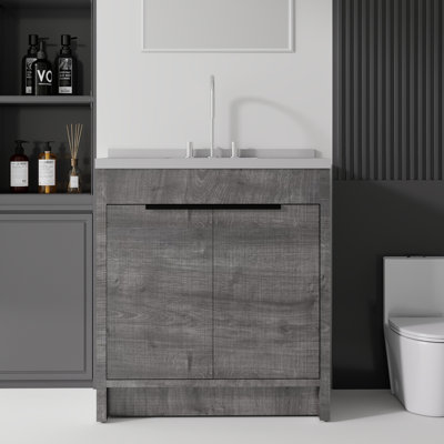 Meuble-lavabo autoportant avec lavabo
