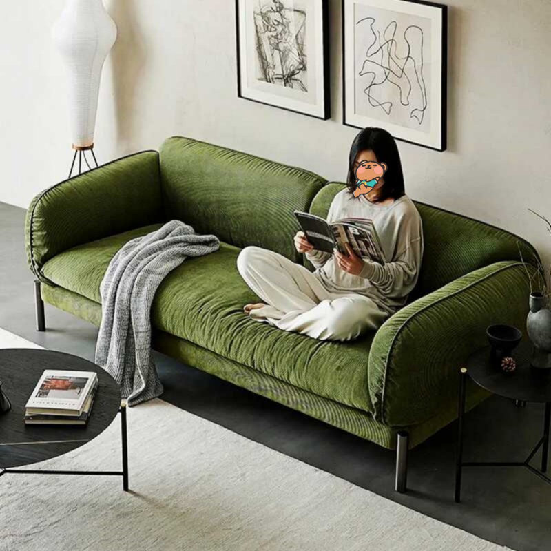 Luxe-Light Retro Green Sofa