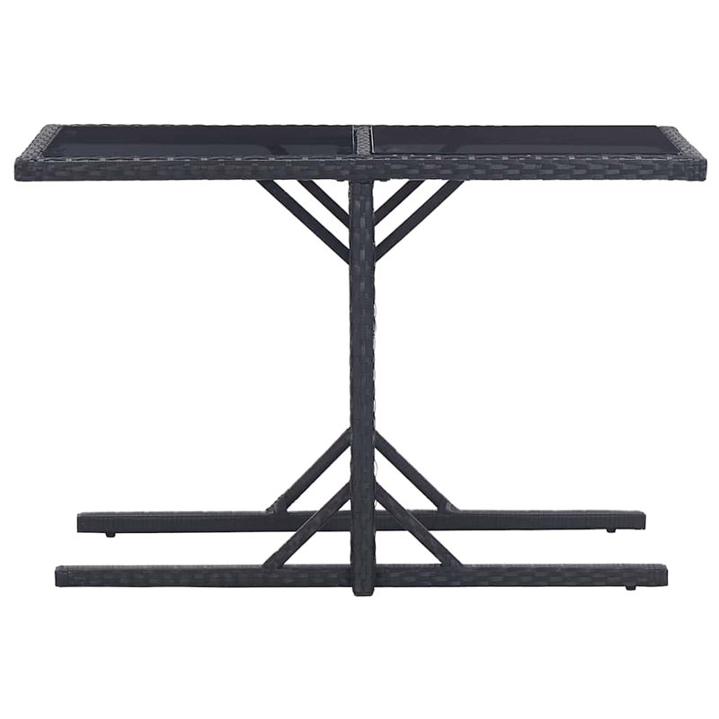 Rectangular 2 - Person Bistro Set, Black, Black