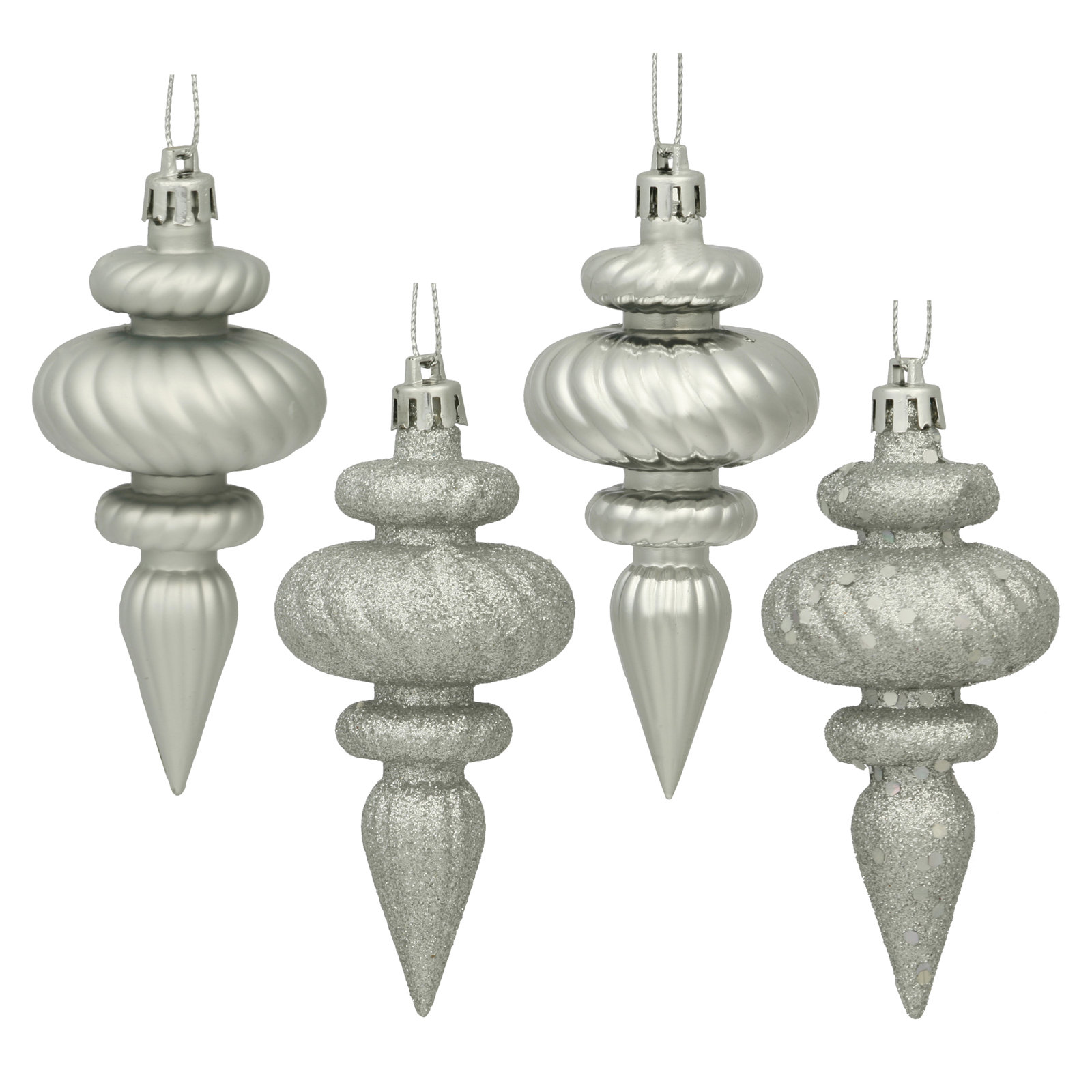 Mercury Row® 4" Shatterproof Finial Ornament, Silver