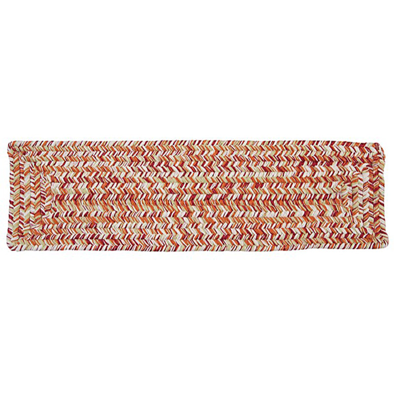 Tapis d'escalier rectangulaire 8 po x 28 po Ashiah, Boule de feu
