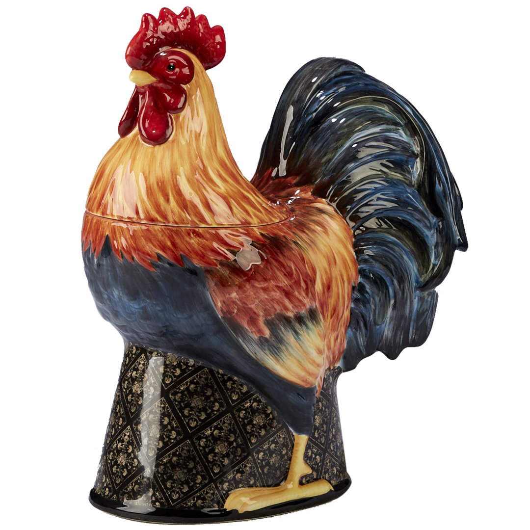 Certified International Gilded Rooster 3D Cookie Jar Certified International