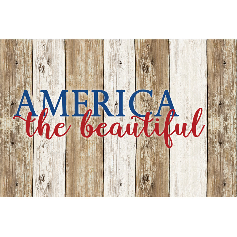 America The Beautiful Brown - Wrapped Canvas Art Prints, 20cm H x 30cm W