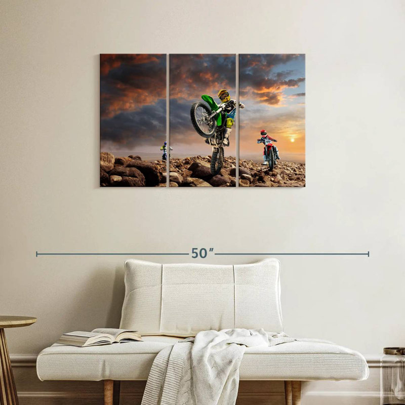 Sireci Volcano Dirt Bike Race, 24" H x 38" W