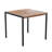 Saville Black Steel Framed 35" Square Faux Teak Patio Table-Tan 9FT Patio Umbrella-Base-1629699800
