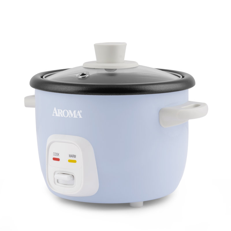 AROMA® Mini Rice Cooker, 2-Cup (Uncooked) / 4-Cup (Cooked), 1 Qt, Blue