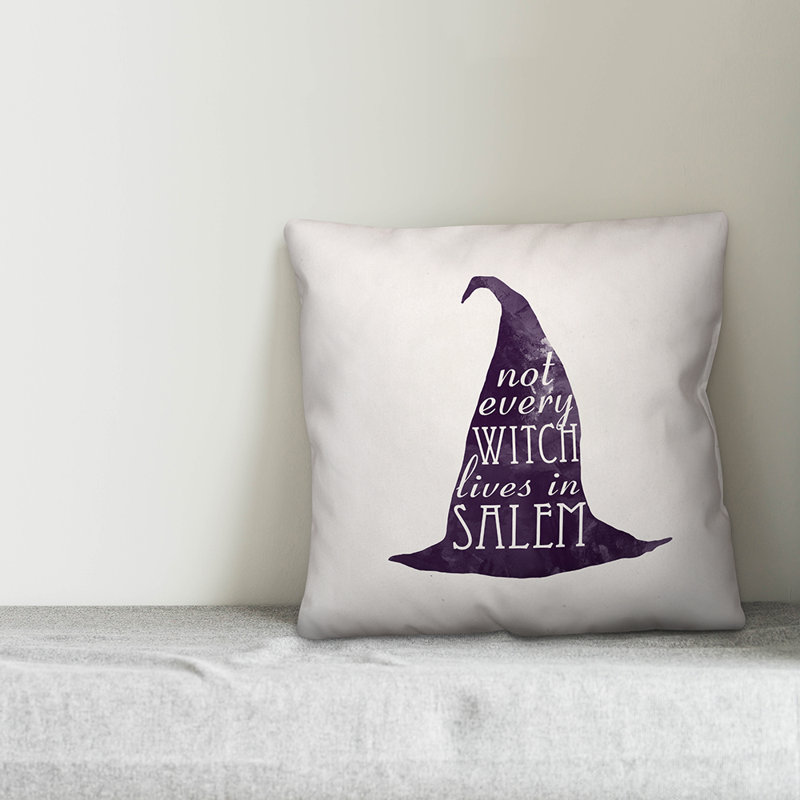 Not Every Witch Lives in Salem Throw Pillow, Indoor