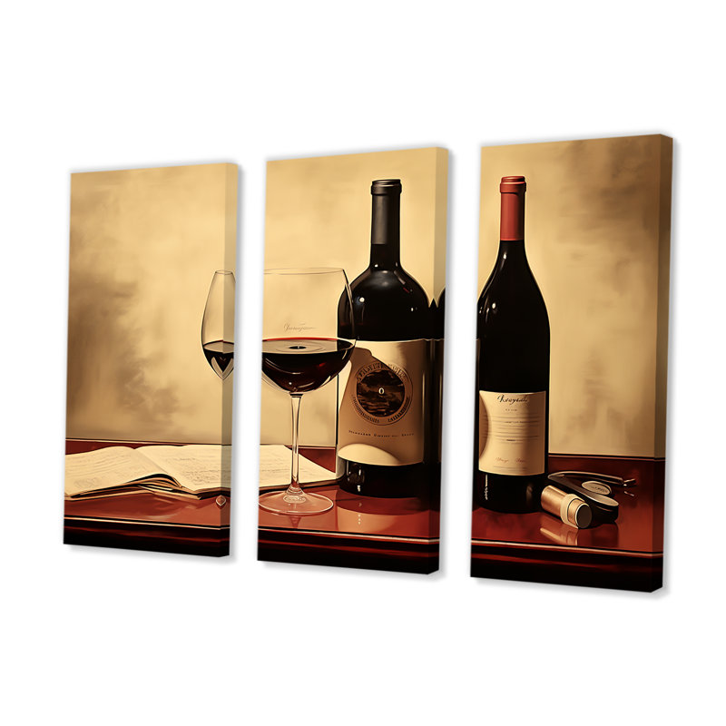 Vinyle vinyle - ensemble d'art mural vin, H 40 po x l 60 po