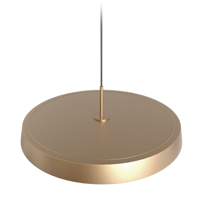 Cenk 1 - Light LED Single Pendant, 5cm H x 50cm W x 50cm D, Brass