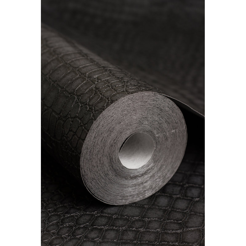Crocodile Wallpaper, Black