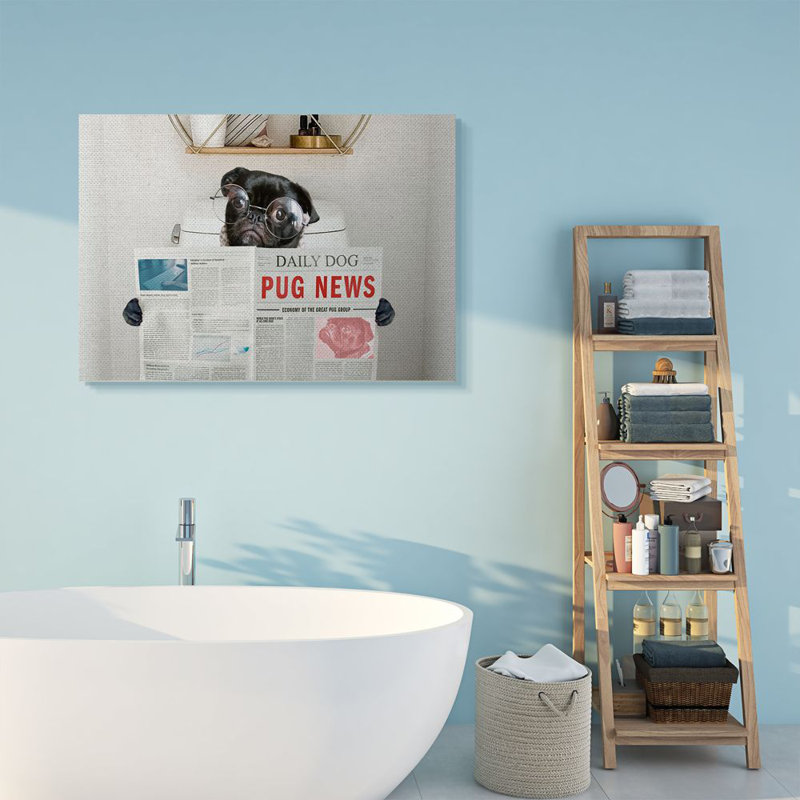 «Bathroom Carlin», H 36 po x l 48 po x P 1,5 po, Toile tendue