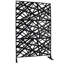 Écran d'intimité pour vestiaire et espaces extérieurs - H 76 po en métal noir idéal pour divers espaces intérieurs-121648286