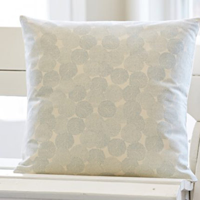 Zinnia Aqua Throw Pillow Cover