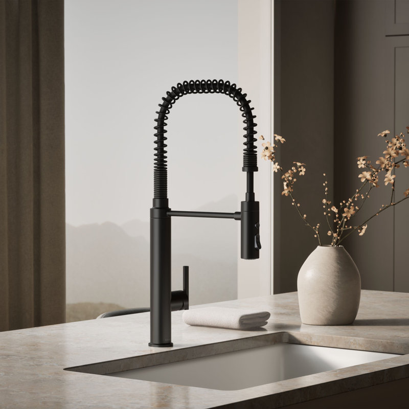 Purist® Pull Down Single Handle Kitchen Faucet, Matte Black