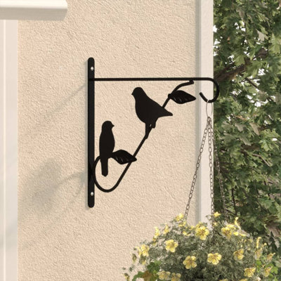 Winston Porter Hanging Basket Brackets 4 Pcs Black Steel