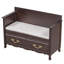 Banc à chaussures avec coussin amovible, banc d'entrée avec rangement caché pour l'entrée et le salon, banc de rangement à chaussures avec dossier (espresso)-431840994