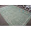 Surdimensionné tapis turc Oushak rétro vert vif avec motif floral idéal pour les espaces de vie