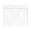 Pharmacie murale 35,51 po x 7,31 po 29,4 po avec miroir, grand espace de rangement, charnière de porte, tableau, tablettes réglables, fermeture en douceur, poignée en métal argenté, idéale pour la salle de bain