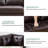 3-Piece Faux Leather Sectional Sofa-1013919728