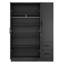 Armoire-penderie en bois 2 tiroirs 3 portes-1317633383