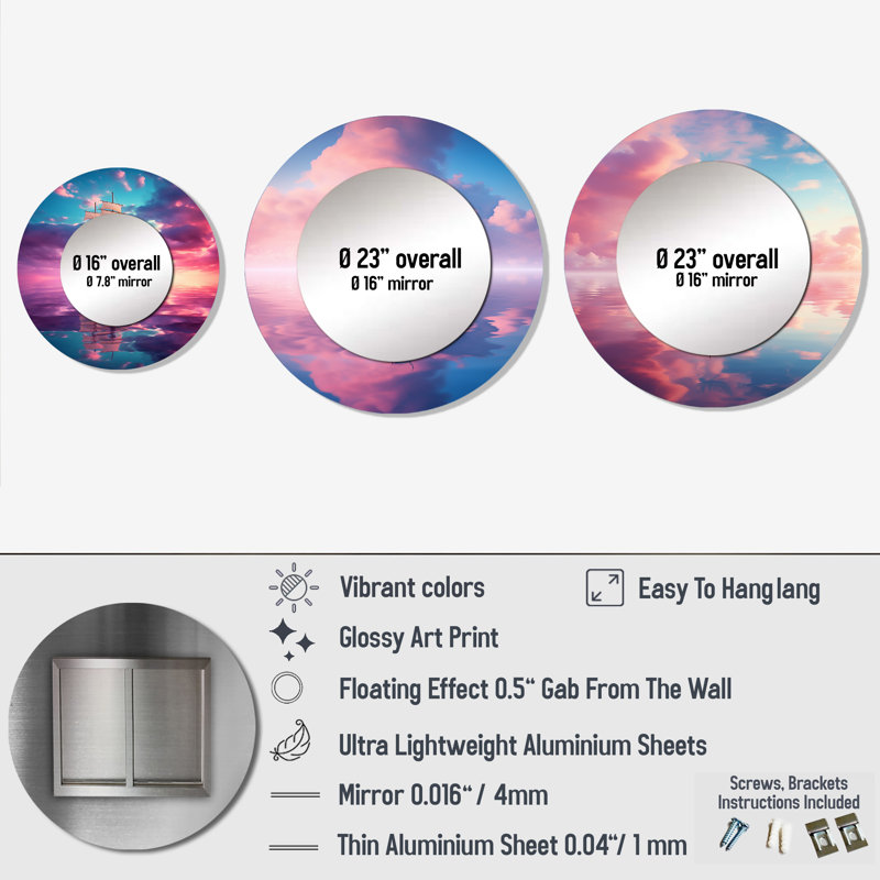 Dimitrios Metal Round Mirror