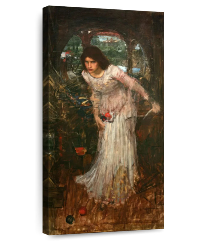 La Dame de Shalott en 1894, H 54 po x l 27 po