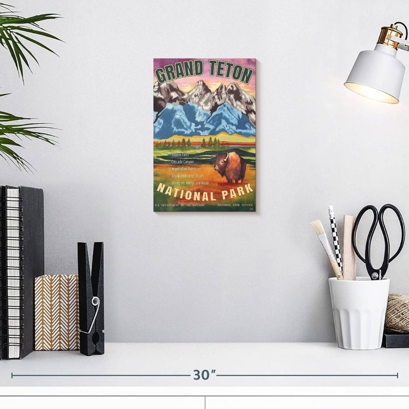 Parc national Alvord Grand Teton, H 12 po x l 8 po
