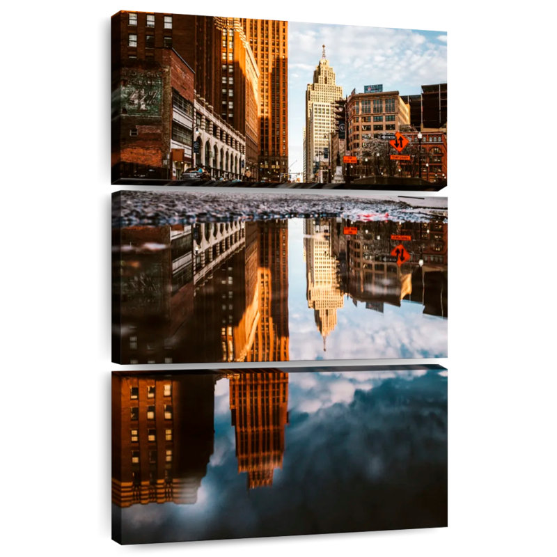 Masam Majestic Skyline de Détroit, H 45 po x l 28 po