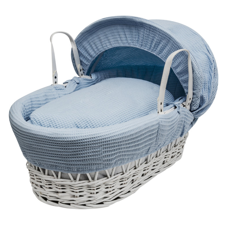 Moses Basket with Bedding with Mattress, Blue