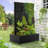 Double-Sized 72" Tall Raised Garden Bed with Trellis, Metal Planter Box with Wheels for Climbing Plants and Vegetables