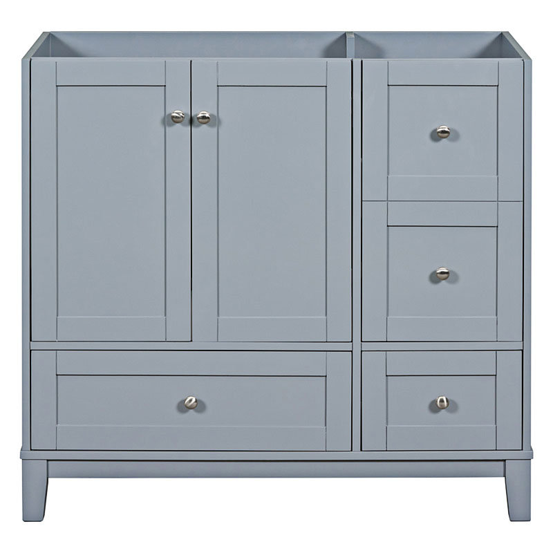 35.4'' Single Bathroom Vanity Base Only, Gray Blue