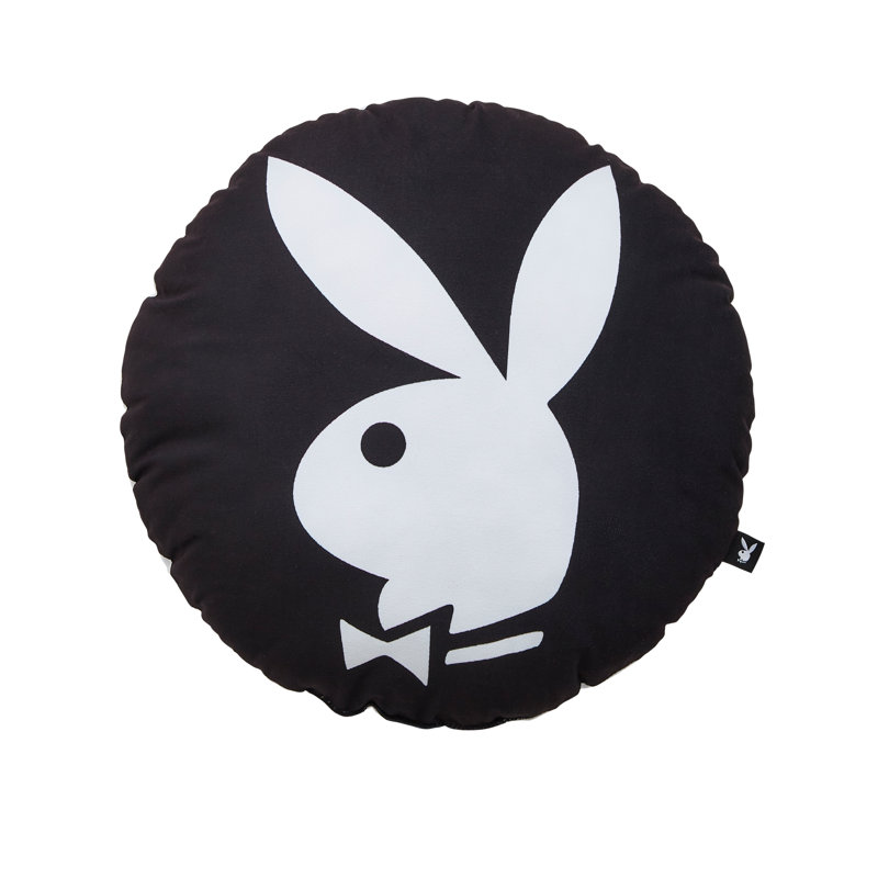 Round Iconic Bunny 40x40cm Round Cushion White Pink