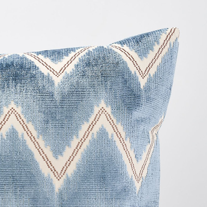 Chevron Velvet Pillow, 18" x 18"