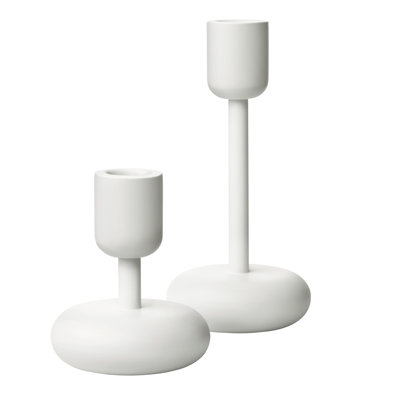 2 Piece Nappula Small Metal Candlestick Set
