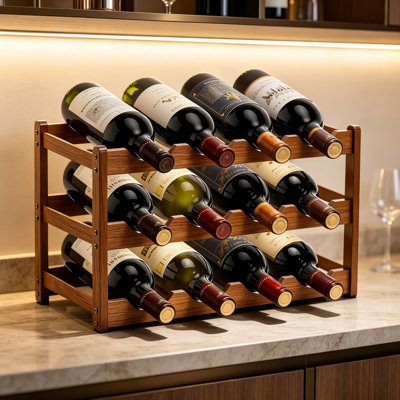 Wine Bottle Rack Brown