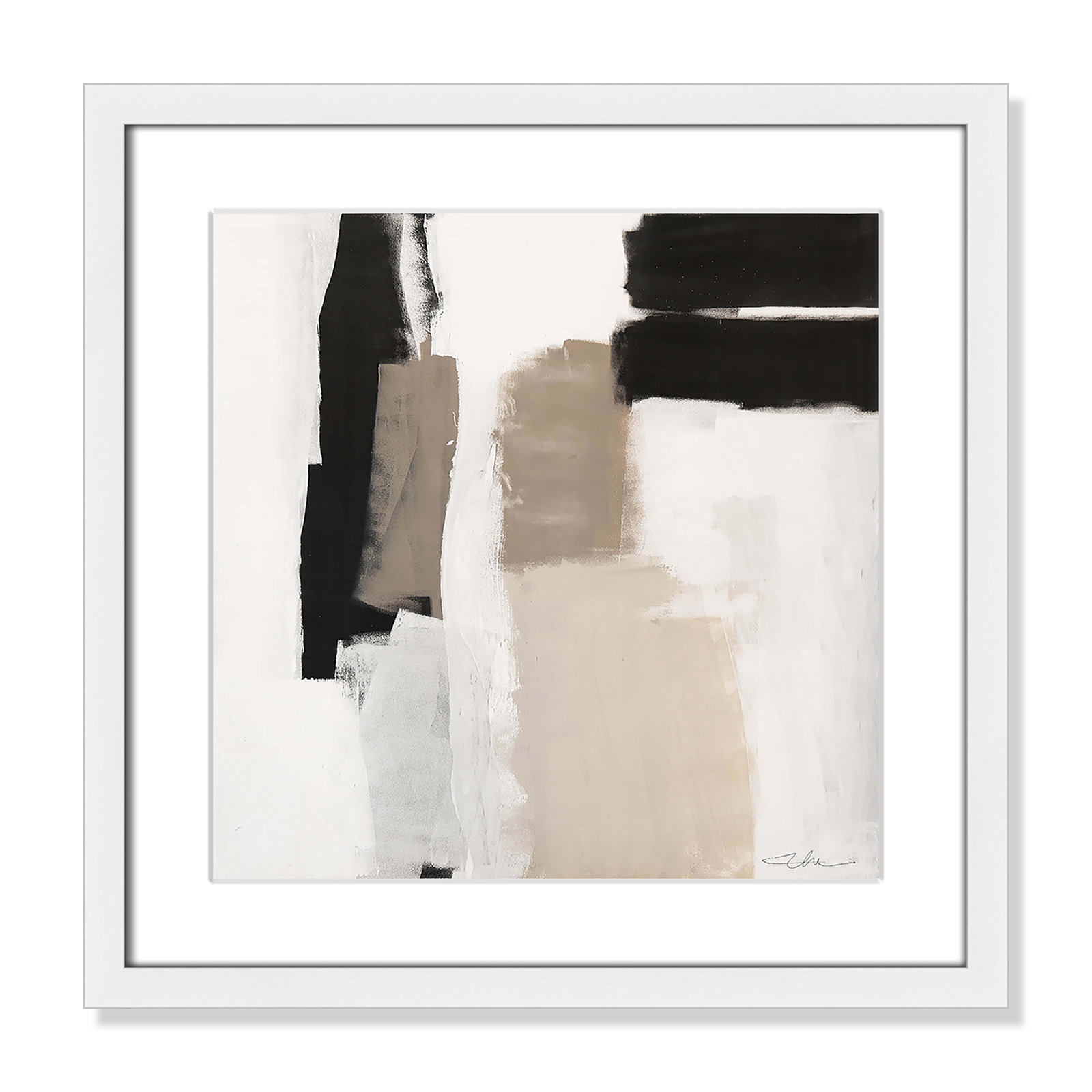 Earth Scapes II Print, 17" H x 17" W x 0.75" D, White Box Framed