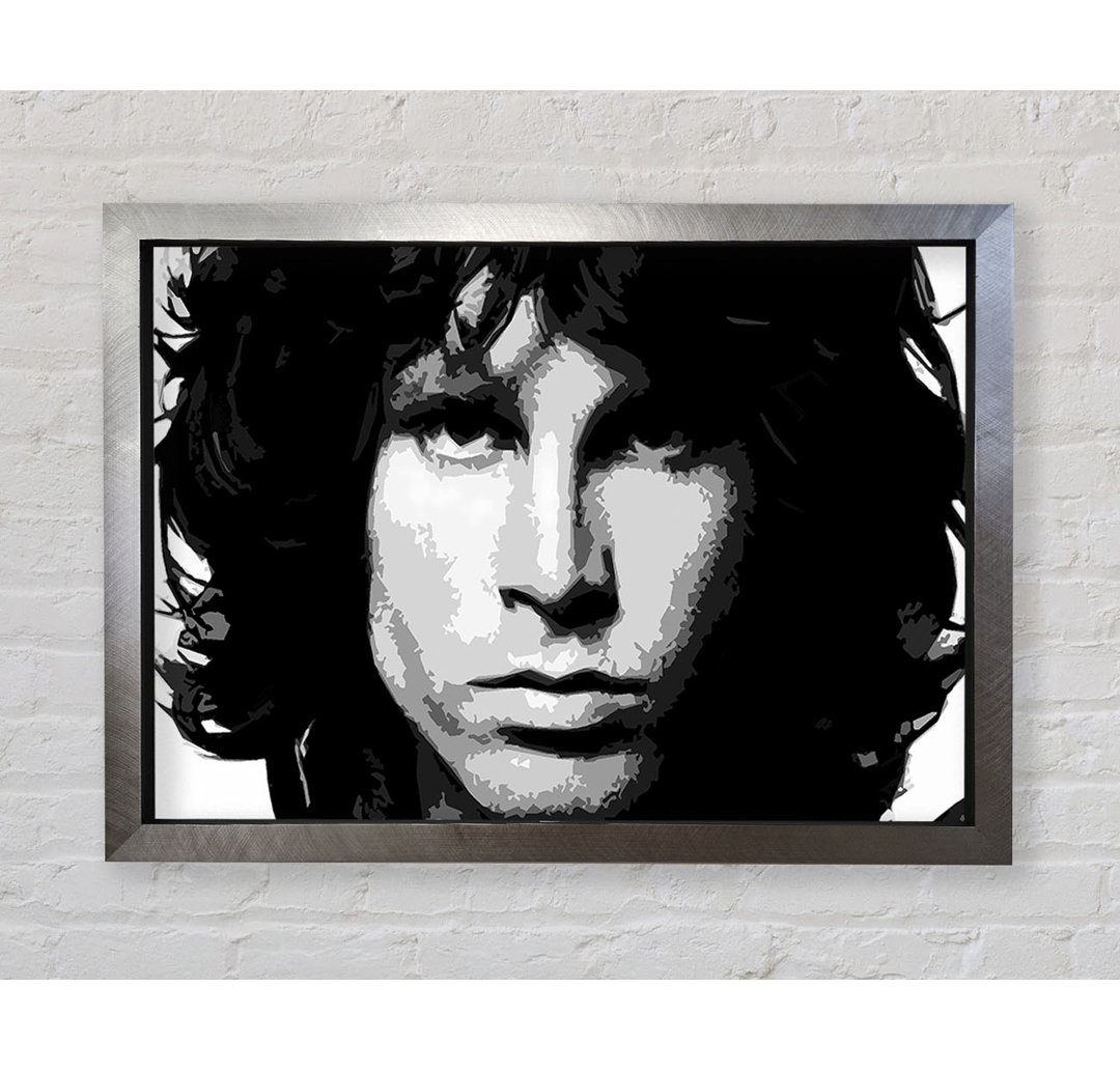 Jim Morrison Gesicht - Einzelner Bilderrahmen Kunstdrucke